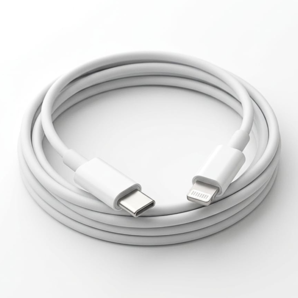 Cable para iPhone 11, 12, 13, 14, Pd Tipo C-L 1 M Blanco