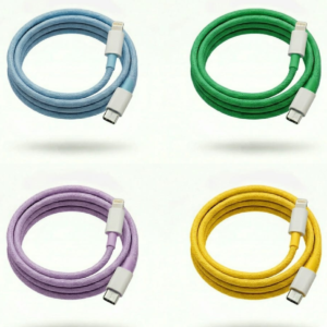 Cable de Carga para IPhone Tipo C- L Colores Pastel de 1 Metro