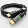 Cable para Celular Tablet Notebook de Carga Rápida 240w-100w Display C- C  / USB-A-C de 1 y 2 Metros