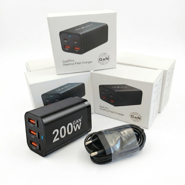 Estación de Carga de 200w De 6 Puertos Compatible Celular Tablet