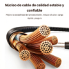 Cable para Celular Tablet Notebook de Carga Rápida 240w-100w Display C- C  / USB-A-C de 1 y 2 Metros