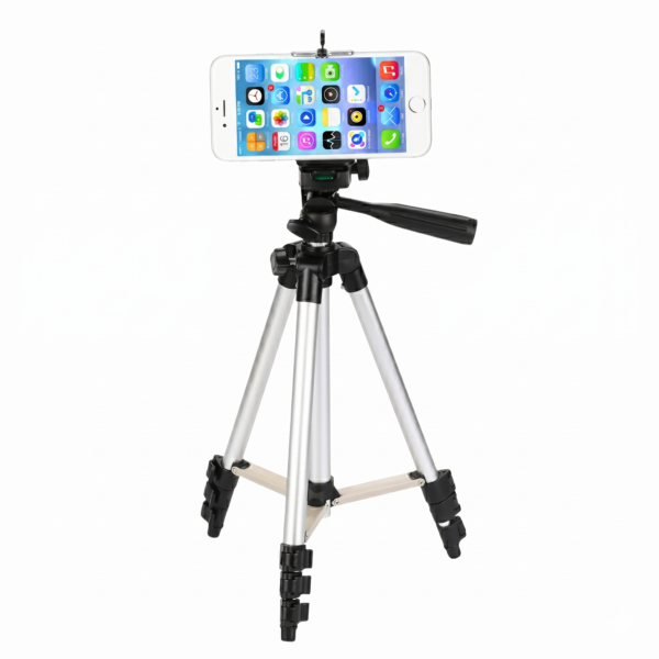 Trípode de altura ajustable para Celulares o Cámaras - Altura 35cm-102cm Aluminio