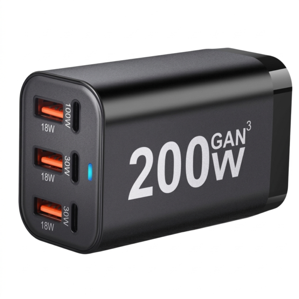 Estación de Carga de 200w De 6 Puertos Compatible Celular Tablet