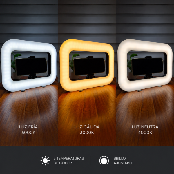 Anillo de Luz Led Inalámbrico para Selfie Vloggs Streaming